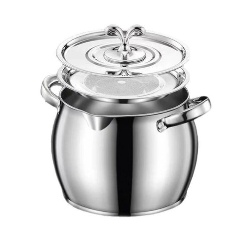 Saver with Fine Mesh Strainer Stainless Steel Oil Pot Strainer Oil Storage Pot for Home Cooks, Chefs, Kitchens