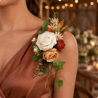 Wedding Shoulder Corsage Clip on Floral Accessory Easy to Reshape for Banquet