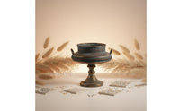 Gold Pedestal Vase Handcrafted Golden Appearance Pedestal Bowl Wide Opening Footed Floral Bowl for Wedding