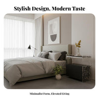 Wavy Side Table Light Luxury aesthetic Nightstand Minimalist Design for Small Spaces