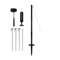 Outdoor Tetherball Game Set with Ground Anchor Allall-Inclusive Tetherball Set with Ground Anchor Long-Lasting Rust-Resistant for Beach