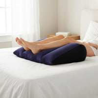 Inflatable Angled Pillow Flocked Surface Bed Backrest Cushion Portable
