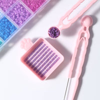Melt Bead Pen and Tray Set Improves Efficiency Bead Placement Tool Macaron Colors Art Craft Tool for Kids