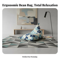 Cone-shapedShaped Floor Chair Removable and Cleanable Cover Bean Bag Comfortable Soft for Adults, Two-Person Seating