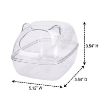 Easy Clean Hamster Sand Bath with Sand Containment House, Clear Hamster Toilet for Dwarf Hamsters, Includes Ladle and Bedding Area