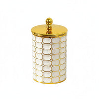 Lidded Kitchen Container Dustproof Plastic Pantry Jar Elegant Design for Desktop