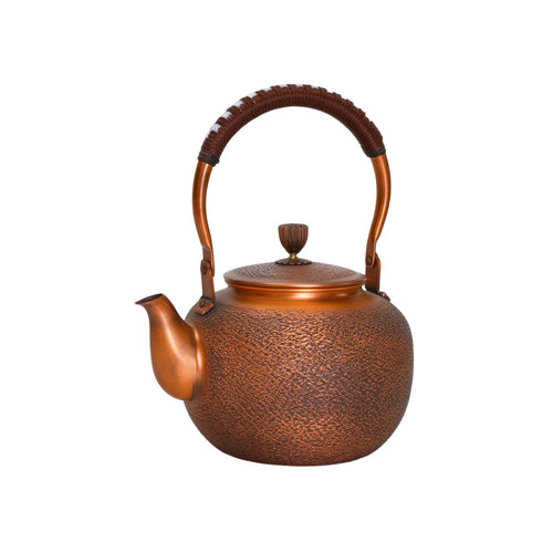 Copper Tea Kettle Elegant Tea Kettle with Lid Heat-Resistant for Home, Office