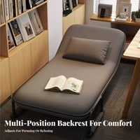 Ottoman Sleeper Space-Saving Folding Bed Sturdy Metal Frame for Adults, Students
