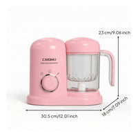 Compact Infant Food Steamer and Blender Electric Infant Food Blender and Steamer Rotary Control Latex-without Latex for Kitchen