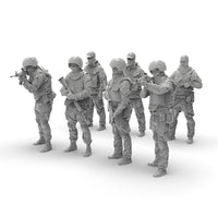 1/72特种兵1/64特种部队1/35白模摆件微缩素体微型兵人3D打印模型
