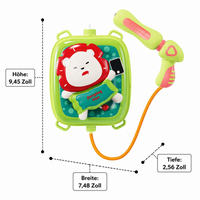 Water Gun with Backpack Tank, Large Water Gun for 4-6 Years Old, 30x25x5.5cm Backpack for Summer and Garden