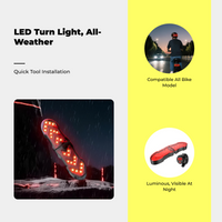 Waterproof LED bike turn signal remote