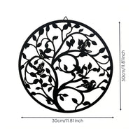 Cut Wall Art Decorative Cutout Black Metal Wall Plaque Easy to Hang for Entryway