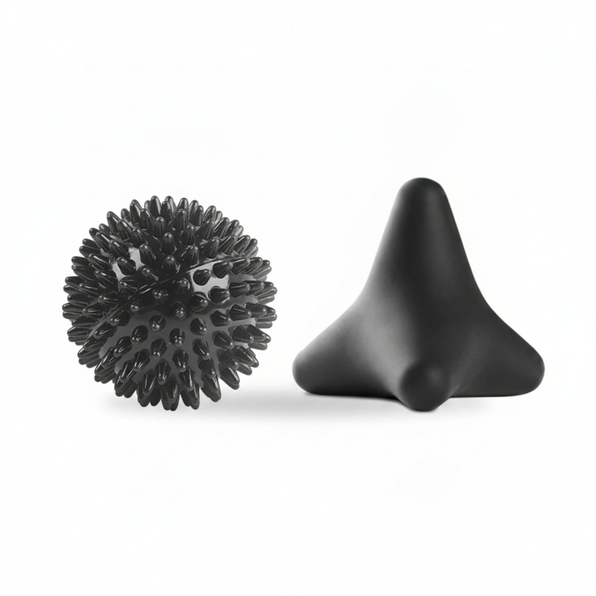 2 Pieces TPR Massage Ball Pair Smooth Spiky Massage Ball Textured Trigger Point Massager Handheld