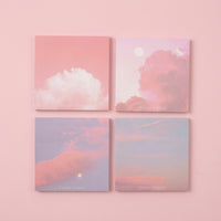 Gradient Sticky Notes for Students Office, Postits for Planners Note Taking, Self Tearable Pads for Message Leaving, 50 Hued Landscape Scenery