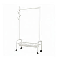 Mobile Clothes Rack with Storage Baskets Nordic design for Laundry Room, Students