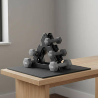 Dumbbell Tree Stand Space-Saving V-Shaped Dumbbell Rack Easy Assembly Vertical Weight Organizer for Office