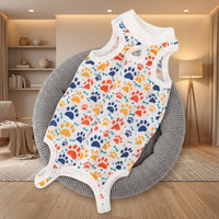 Cat Recovery Suit with Tie Straps, Breathable Cat Surgery Suit for Anti Licking, Post Surgery Suit Cat and Kitten, Short Leg Cat Spay Suit