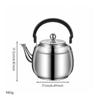 Steaming Kettle Whistle Notification Stainless Stainless Kettle Anti-Scald Handle Large Capacity Boiling Pot for Commercial Users, Cafes
