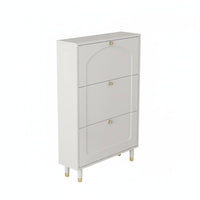 Tipping Shoe Storage Unit Large Capacity Flip Drawer Shoe Storage Contemporary Home Furniture for Entryway, Hallway