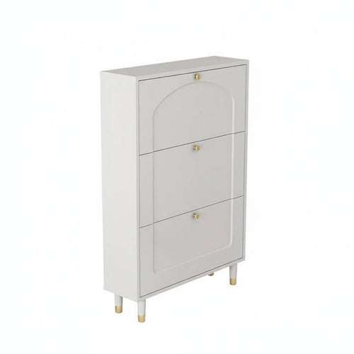 Tipping Shoe Storage Unit Large Capacity Flip Drawer Shoe Storage Contemporary Home Furniture for Entryway, Hallway
