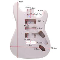 Poplar White Glossy Electric Guitar Body for DIY Electric Guitar Accessories