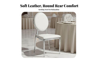 Silver Chiavari Chair Bamboodesign Frame Banquet Seating Electroplated Finish Lightweight for Restaurant Owners, Special Events