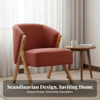 Upholstered Single Sofa Nordic Aesthetic Lounge Chair Minimalist Design Comfortable for Homeowners, Hotel, Living Room