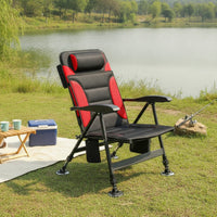 Foldable Fishing Chair Padded Chair with Adjustable Legs Stable Furniture Long-Lasting for Outdoor