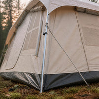 3-4 Person TC Polycotton Cabin Tent for Camping, Portable Waterproof Family Tent