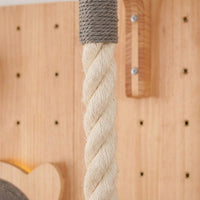 Cat Climbing Wall Activity Center with Shelf and House, Wall-Mounted Frame, Indoor Furniture for Kittens, Mounted Wood Perch with Hammock