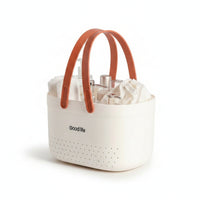 Arched Handles Portable Shower Organizer Smooth Body Bath Basket Ventilated Toiletry Basket Lightweight