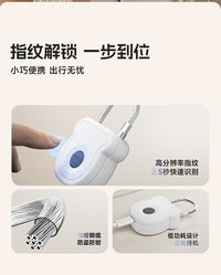 智能指纹挂锁户外行李箱指纹锁不锈钢门橱柜挂锁财务背包指纹挂锁