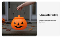 Trick-or-Treat container Pumpkin Design pumpkin face'-Lantern container With Handle for children