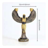 Ancient Figurine Tabletop Pharaonic Sculpture Statue Carved Ancient Statue for History Buffs, Display Cabinet