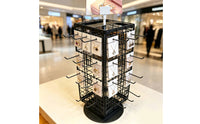 Rotating Grid Display Rack Multi-Hook Shop Fixture Sturdy for Countertop