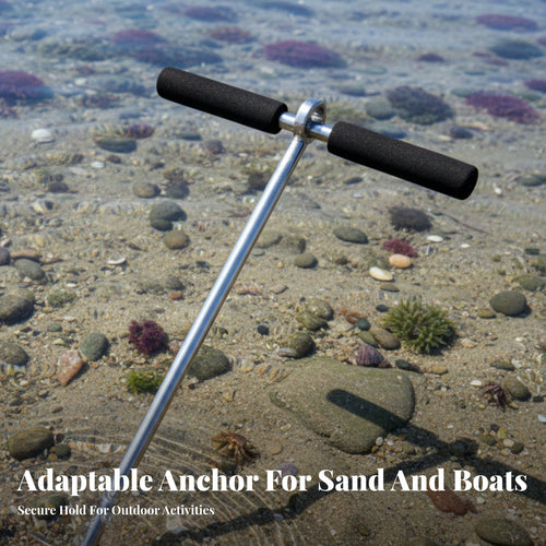 Stainless Steel Beach Anchor Helical Sand Anchor Kayak Ground Rod Rustproof Watercraft Anchoring Device