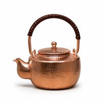 Hammered Copper Tea Kettle Compact Handmade Copper Tea Kettle Vintage Influenced Teapot with Lid for Collectors