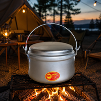 Aluminum Alloy One-Handed Pot, Thick-Bottomed, Yukihira Pot, For Home Cooking, Camping, Cooking