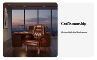 Reclining Computer Chair Managerial Decompresssign Rotating Seat Highspine-Supporting Thick Padding for Managerials