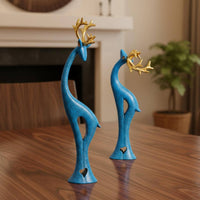 Resin Deer Ornament Nordic Design Deer Statue Easy to Clean for Desktop