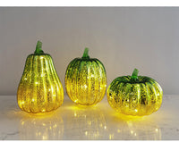 Halloween Pumpkin Lantern Glass LED Decoration
