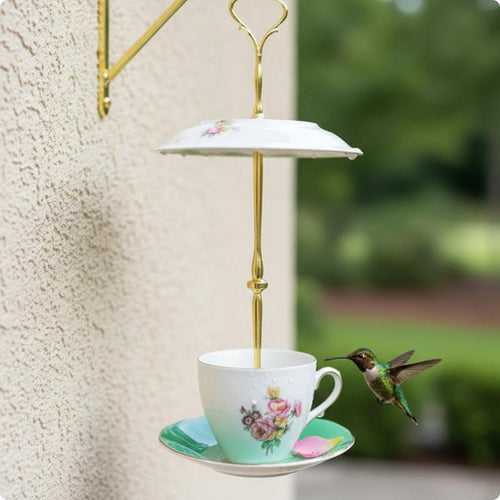 Teacup Bird Feeder Unique Tea Cup Feeder Long-Lasting for Yard