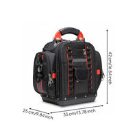 Heavy Duty Tool Backpack Portable Tool Bag Large Capacity Work Equipment for Workers, Workshop