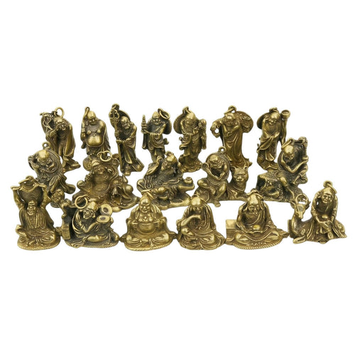 18 Pieces Arhat Figurines Zen Buddhist Statues Meditation for Altar, Collectors
