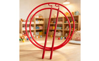 Easy to Install Hoop Toy with Rods Plastic Coordination Training Hoop Cylindrical Fitness Hoop Smooth for Children, Toddlers, Home, Classroom