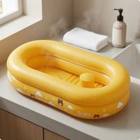 Inflatable Baby Bathtub Cushioned Inflatable Baby Tub Easy Unfold for Home