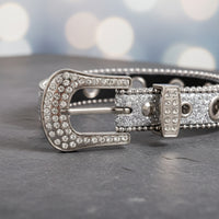 Decorative Glitter Belt Glittery Rhinestone Belt Eyelet Accessory Sparkle for Teens, Parties, Festivals