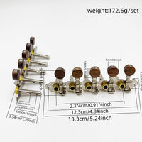 5-Section 10-String Double-Hole Tuning Pegs with Rosewood Handle for Guitar