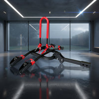 Hitch Bike Rack Foldable Hitch Mount Bike Carrier Rear-Mounted Car Bike Rack with Support Tracks for Cyclists, SUVs, Road Trips, Outdoor Adventures
